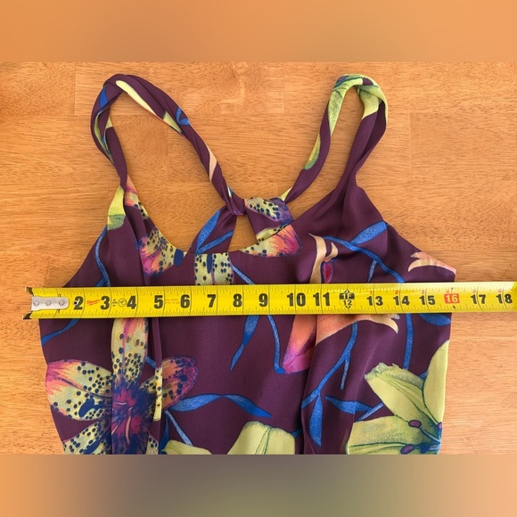NWT Banana Republic Purple Floral Print Dress, Size 8 Tropical - Picture 9 of 9
